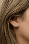 Heliophilia Silver Pendientes de Plata de Ley 925 con Circón Rosa